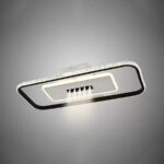 Lustra LED cu telecomanda si cristal NIKOLAS 48W, lumina Rece/Calda/Neutra, Dimabila, Negru