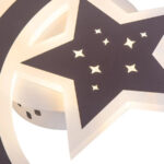 Lustra LED ELLY 36W, Luna si Stea, lumina Rece/Calda/Neutra, Maro - imagine 4