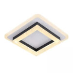 Lustra LED MODERNA 29W, Lungime 20 cm, Patrata, lumina Rece/Calda/Neutra, Negru - imagine 3