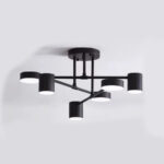 Lustra LED GALIOS 72W, 6 Elemente, lumina Rece/Calda/Neutra, Negru - imagine 3