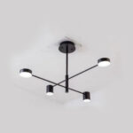 Lustra LED GALIOS 48W, 4 Elemente, lumina Rece/Calda/Neutra, Negru - imagine 5