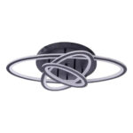 Lustra LED cu telecomanda TIANA 83W, 3 Elipse, lumina Rece/Calda/Neutra, Dimabila, Negru - imagine 4