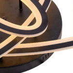 Lustra LED cu telecomanda TIANA 83W, 3 Elipse, lumina Rece/Calda/Neutra, Dimabila, Negru - imagine 3