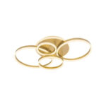 Lustra LED cu telecomanda LYRA 220W, 4 Cercuri, lumina Rece/Calda/Neutra, Dimabila, Auriu Periat - imagine 4