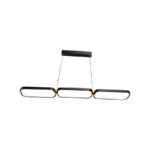 Lustra LED cu telecomanda HANSA 80W, 3 Elemente, Liniara, lumina Rece/Calda/Neutra, Dimabila, Negru Auriu - imagine 3