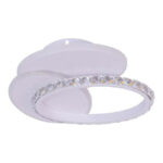 Lustra LED cu cristal HOLLANCE 24W, 3 Elemente, lumina Rece/Calda/Neutra, Alb - imagine 4