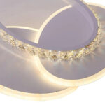 Lustra LED cu cristal HOLLANCE 24W, 3 Elemente, lumina Rece/Calda/Neutra, Alb - imagine 5