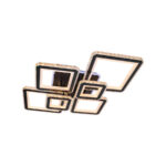 Lustra LED cu telecomanda si cristal QUADRIS RGB 177W, 6 Patrate, lumina Rece/Calda/Neutra, Dimabila, Negru - imagine 3