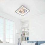 Lustra LED KEREN 24W, Diametru 26cm, Patrata, lumina Rece/Calda/Neutra, Alb - imagine 4