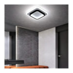 Lustra LED KHAI 20W, lumina Rece/Calda/Neutra , Alb Negru