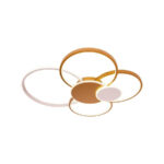 Lustra LED cu telecomanda KILLIAN 74W, 6 Cercuri, lumina Rece/Calda/Neutra, Dimabila, Auriu Alb - imagine 3