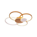 Lustra LED cu telecomanda KILLIAN 74W, 6 Cercuri, lumina Rece/Calda/Neutra, Dimabila, Auriu Alb - imagine 4