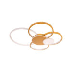 Lustra LED cu telecomanda KILLIAN 74W, 6 Cercuri, lumina Rece/Calda/Neutra, Dimabila, Auriu Alb - imagine 5
