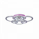 Lustra LED cu telecomanda si cristal NOVA ROTONDA RGB 152W, 6 Cercuri, lumina Rece/Calda/Neutra, Dimabila, Crom Lucios - imagine 4