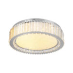 Lustra LED cu telecomanda si cristal MADOX 60W, lumina Rece/Calda/Neutra, Dimabila, Argintiu