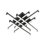 Lustra LED cu telecomanda MORA 120W, 6 Elemente, Liniara, lumina Rece/Calda/Neutra, Dimabila, Negru - imagine 3