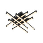 Lustra LED cu telecomanda MORA 120W, 6 Elemente, Liniara, lumina Rece/Calda/Neutra, Dimabila, Negru - imagine 4