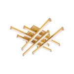 Lustra LED cu telecomanda MORA 120W, 6 Elermente, Liniara, lumina Rece/Calda/Neutra, Dimabila, Auriu Lucios - imagine 4