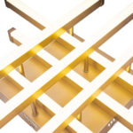 Lustra LED cu telecomanda MORA 120W, 6 Elermente, Liniara, lumina Rece/Calda/Neutra, Dimabila, Auriu Lucios - imagine 3