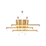 Lustra LED cu telecomanda MORA 120W, 6 Elermente, Liniara, lumina Rece/Calda/Neutra, Dimabila, Auriu Lucios - imagine 5