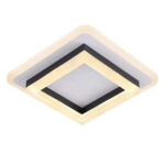 Lustra LED SOLENA Patrata Alb Negru, 15W, Lumina Rece/Calda/Neutra LL493 - imagine 3