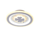 Lustra LED TRIFOI RGB ROZA 24W, lumina Rece/Calda/Neutra, Alb