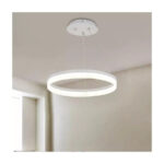 Lustra LED suspendata cu telecomanda AZARIAH 38W, 1 Cerc, lumina Rece/Calda/Neutra, Dimabila, Alb, Inaltime Reglabila