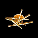 Lustra LED cu telecomanda ARICI 90W, 6 Elemente, Liniara, lumina Rece/Calda/Neutra, Dimabila, Auriu Alb  - imagine 3