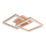 Lustra LED cu telecomanda ARWEN 142W, 2 Patrate, lumina Rece/Calda/Neutra, Dimabila, Auriu - imagine 3