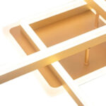 Lustra LED cu telecomanda ARWEN 142W, 2 Patrate, lumina Rece/Calda/Neutra, Dimabila, Auriu - imagine 5