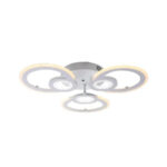 Lustra LED cu telecomanda KADE 80W, 3 Cercuri, lumina Rece/Calda/Neutra, Dimabila, Alb - imagine 3