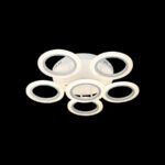 Lustra LED cu telecomanda BOEME 50W, 6 Cercuri, lumina Rece/Calda/Neutra, Dimabila, Alb - imagine 3