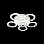 Lustra LED cu telecomanda BOEME 50W, 6 Cercuri, lumina Rece/Calda/Neutra, Dimabila, Alb - imagine 4