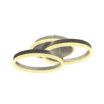 Lustra LED cu telecomanda LYRA 120W, 2 Cercuri, lumina Rece/Calda/Neutra, Dimabila, Crom Lucios - imagine 5