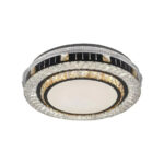 Lustra LED cu telecomanda si cristal KANNON 96W, Rotunda, lumina Rece/Calda/Neutra, Dimabila, Crom Lucios - imagine 5