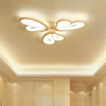 Lustra LED cu telecomanda BLOSSOM 43W, 3 Petale, lumina Rece/Calda/Neutra, Dimabila, Alb - imagine 5