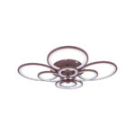 Lustra LED cu telecomanda ALANI 200W, 8 Cercuri, lumina Rece/Calda/Neutra, Dimabila, Maro - imagine 4