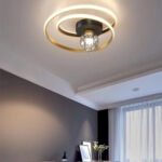 Lustra LED cu telecomanda ISELIN 96W, lumina Rece/Calda/Neutra, Dimabila, Auriu