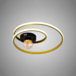 Lustra LED cu telecomanda ISELIN 96W, lumina Rece/Calda/Neutra, Dimabila, Auriu - imagine 3