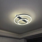 Lustra LED cu telecomanda JUNE 144W, 2 Cercuri, lumina Rece/Calda/Neutra, Dimabila, Negru