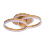 Lustra LED cu telecomanda LYRA 120W, 2 Cercuri, lumina Rece/Calda/Neutra, Dimabila, Auriu Periat - imagine 3