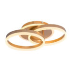 Lustra LED cu telecomanda LYRA 120W, 2 Cercuri, lumina Rece/Calda/Neutra, Dimabila, Auriu Periat - imagine 4