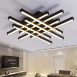 Lustra LED cu telecomanda MORA 160W, 8 Elemente, Liniara, lumina Rece/Calda/Neutra, Dimabila, Negru - imagine 3