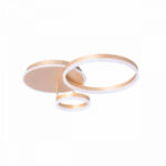 Lustra LED cu telecomanda MYRENE 110W, 2 Cercuri, lumina Rece/Calda/Neutra, Dimabila, Auriu - imagine 3