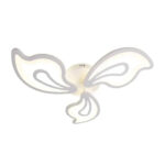 Lustra LED cu telecomanda GLORIOSA 68W, 3 Petale, lumina Rece/Calda/Neutra, Dimabila, Alb - imagine 5