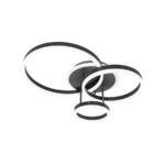 Lustra LED cu telecomanda LYRA 100W, 3 Cercuri, lumina Rece/Calda/Neutra, Dimabila, Negru - imagine 4