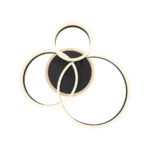 Lustra LED cu telecomanda LYRA 100W, 3 Cercuri, lumina Rece/Calda/Neutra, Dimabila, Negru - imagine 5