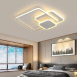Lustra LED cu telecomanda ANEMONA 75W, 3 Patrate, lumina Rece/Calda/Neutra, Dimabila, Alb - imagine 4