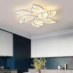Lustra LED cu telecomanda LILY 117W, 9 Elemente, lumina Rece/Calda/Neutra, Dimabila, Alb - imagine 3
