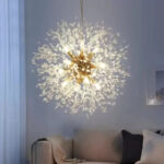 Candelabru Cristal Schonbrunn, 6x G9, Diametru 40cm, Auriu Lucios, Inaltime Reglabila - imagine 4